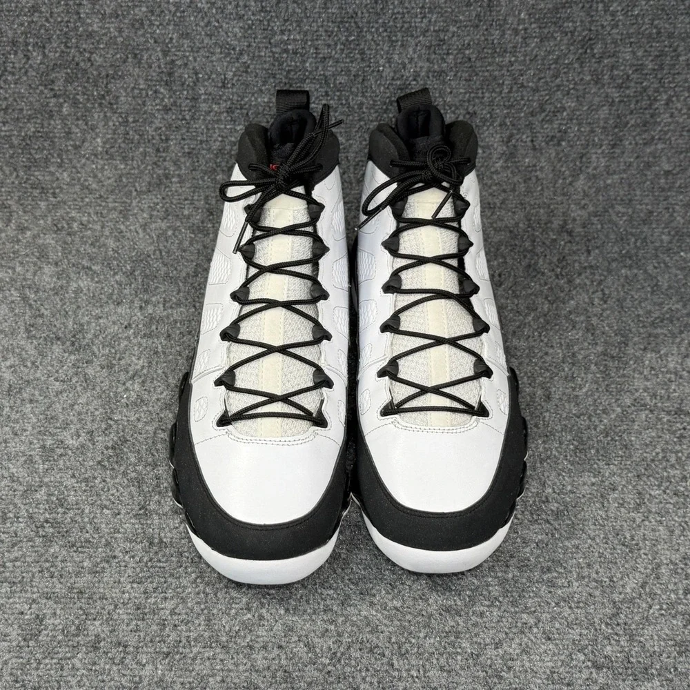 Jordan 9 Retro 2010 Shoes Men's 10 White Black Red Athletic Hooping Sneakers
